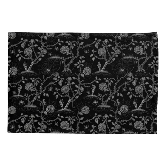 Gotisch Roos en botpatroon Kussensloop (Achterkant)