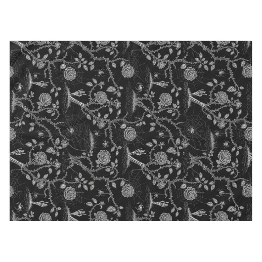 Gotisch Roos en botpatroon Tafelkleed (Voorkant (Horizontaal))