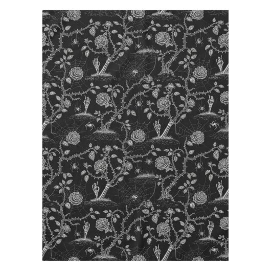 Gotisch Roos en botpatroon Tafelkleed (Voorkant)