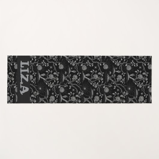 Gotisch Roos en botpatroon Yogamat (Voorkant (horizontaal))