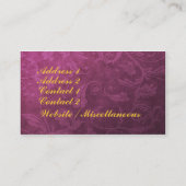 Gotisch Roos en Damask Visitekaartje (Achterkant)