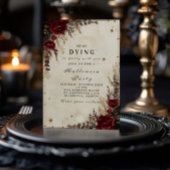 Gotisch Roos Halloween Party Kaart