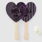 Gotisch roos Halloween Vrouwen Handwaaier (Voorkant en achterkant)