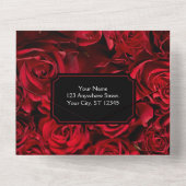 Gotisch Roos in één bruiloft All In One Uitnodiging (Achterkant)