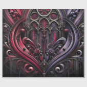 gotisch Roos inpakpapier (Vlak)