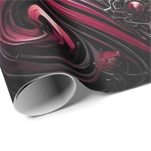 gotisch Roos inpakpapier (Rol Hoek)