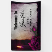 Gotisch Roos, kaars en geparkeerde dag Spandoek (Verticaal)