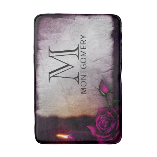 Gotisch Roos, kaars, en het Monogram van het Geper Badmat (Voorkant Verticaal)