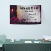 Gotisch Roos, Kaars, en Perkamenthuwelijk Spandoek (Beurs)