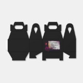 Gotisch Roos, kaars en Valentijnse perkamenten Bedankdoosjes (Uitgevouwen)