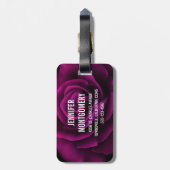 Gotisch Roos, kaars, perkament en sloten Bagagelabel (Achterkant verticaal)