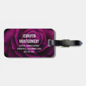 Gotisch Roos, kaars, perkament en sloten Bagagelabel (Achterkant horizontaal)