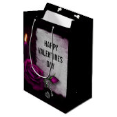 Gotisch Roos, kaars, perkament en sloten Medium Cadeauzakje (Voorkant Gekanteld)