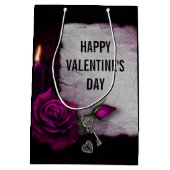 Gotisch Roos, kaars, perkament en sloten Medium Cadeauzakje (Achterkant)