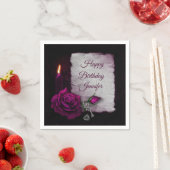 Gotisch Roos, kaars, perkament en sloten Servet (Insitu)