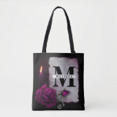 Gotisch Roos, kaars, perkament en sloten Tote Bag (Voorkant)