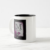 Gotisch Roos, kaars, perkament en sloten Tweekleurige Koffiemok (Voorkant links)