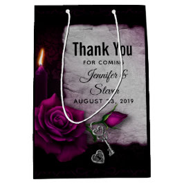 Gotisch Roos, kaarsen, perkamenten en bruiloft Medium Cadeauzakje