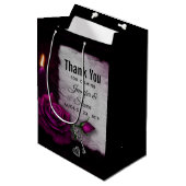 Gotisch Roos, kaarsen, perkamenten en bruiloft Medium Cadeauzakje (Voorkant Gekanteld)