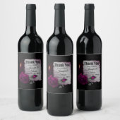 Gotisch Roos, kaarsen, perkamenten en bruiloft Wijn Etiket (Flessen)