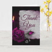 Gotisch Roos, kaarsje en Locket Party Hartelijk da Kaart (Gele Bloem)