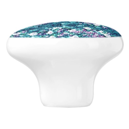  gotisch Roos lavender Faded Jade Keramische Knop (Zijkant)