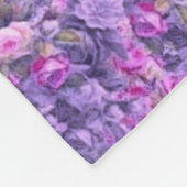  Gotisch Roos Lavender Paars Fleece Deken (Hoek)