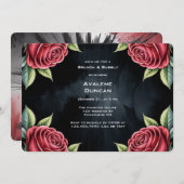 Gotisch Roos Lijst Brunch & Bubbly Kaart (Voorkant / Achterkant)