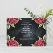 Gotisch Roos Lijst Brunch & Bubbly Kaart (Staand voorkant)