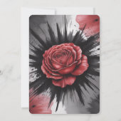 Gotisch Roos Lijst Vrijgezellenfeest Kaart (Achterkant)