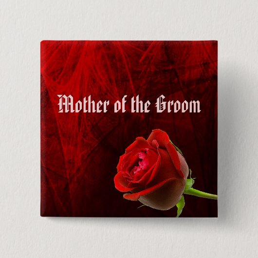 Gotisch Roos moeder van de Groom Button (Voorkant)