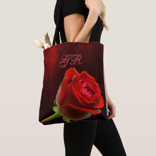 Gotisch Roos monogram Tote Bag (Dichtbij)