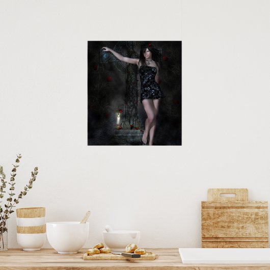 Gotisch Roos Poster (Keuken)