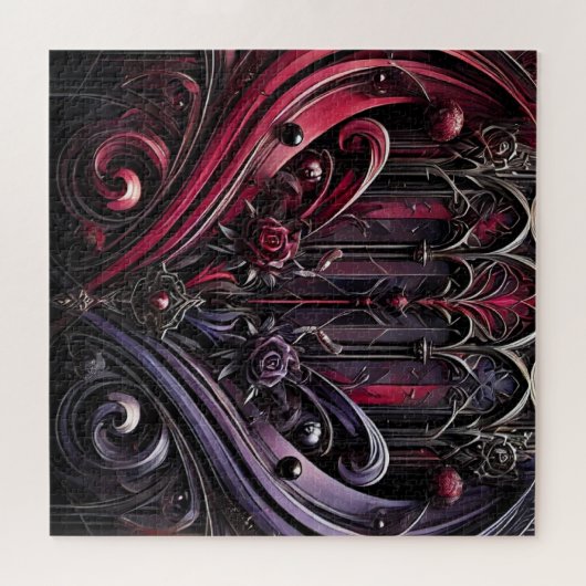 Gotisch Roos puzzel (Horizontaal)