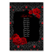 Gotisch Roos Rood en zwart tabelnummer Kaart (Voorkant)