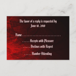 Gotisch Roos RSVP-kaarten RSVP Kaartje