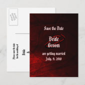 Gotisch Roos Save the Date Briefkaart (Voorkant / Achterkant)