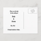 Gotisch Roos Save the Date Briefkaart (Achterkant)