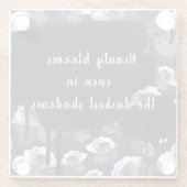 Gotisch Roos Schoonheid Bloeit In Schaduwen Glazen Onderzetter (Achterkant)