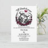 Gotisch Roos Tot De Dood Doen Ons Onderdeel Skelet Kaart (Staand voorkant)