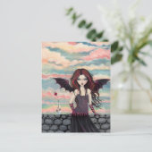 Gotisch Roos Vampire Fairy Briefkaart (Staand voorkant)