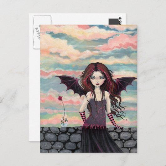 Gotisch Roos Vampire Fairy Briefkaart (Voorkant / Achterkant)