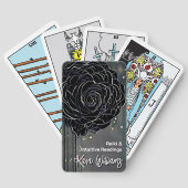 Gotisch Roos Zwart & Grijs Intuïtieve Lezingen Blo Pokerkaarten (Achterkant)