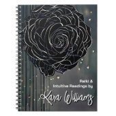 Gotisch Roos Zwart & Grijs Intuïtieve Lezingen Tar Notitieboek (Voorkant)