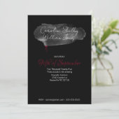 Gotisch Roos Zwart Rood Hart Bloeddruppel Kaart (Staand voorkant)