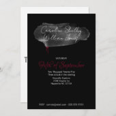 Gotisch Roos Zwart Rood Hart Bloeddruppel Kaart (Voorkant / Achterkant)