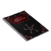 Gotisch Roze Boek van Schaduwen Pentacle Elementen Notitieboek (Rechterzijde)