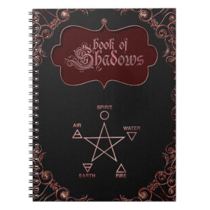 Gotisch Roze Boek van Schaduwen Pentacle Elementen Notitieboek