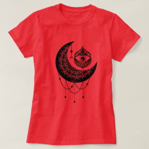 Gotisch Roze en zwarte inkt Gotisch oog T-shirt
