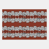 Gotisch:rozen, kant en schedels inpakpapier vel (Voorkant 2)